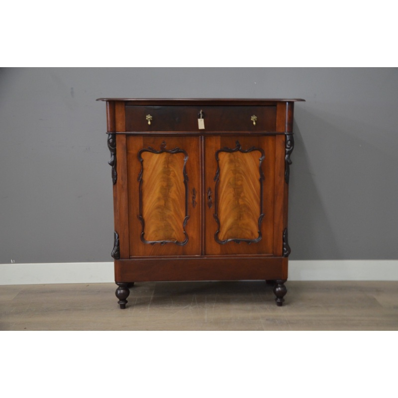 Antieke biedemeier mahonie commode