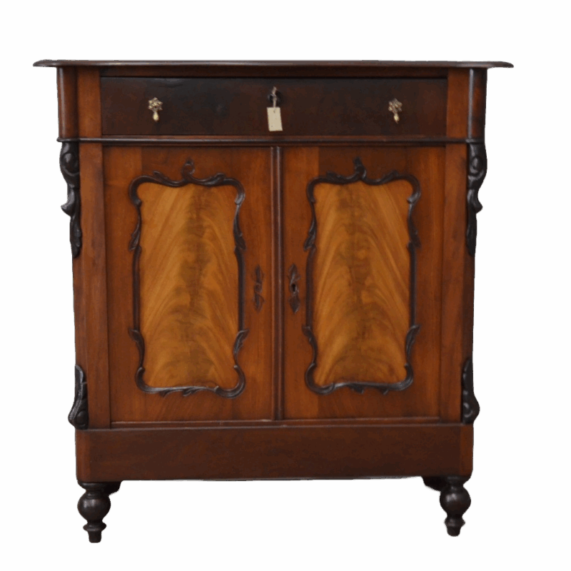 Antieke biedemeier mahonie commode