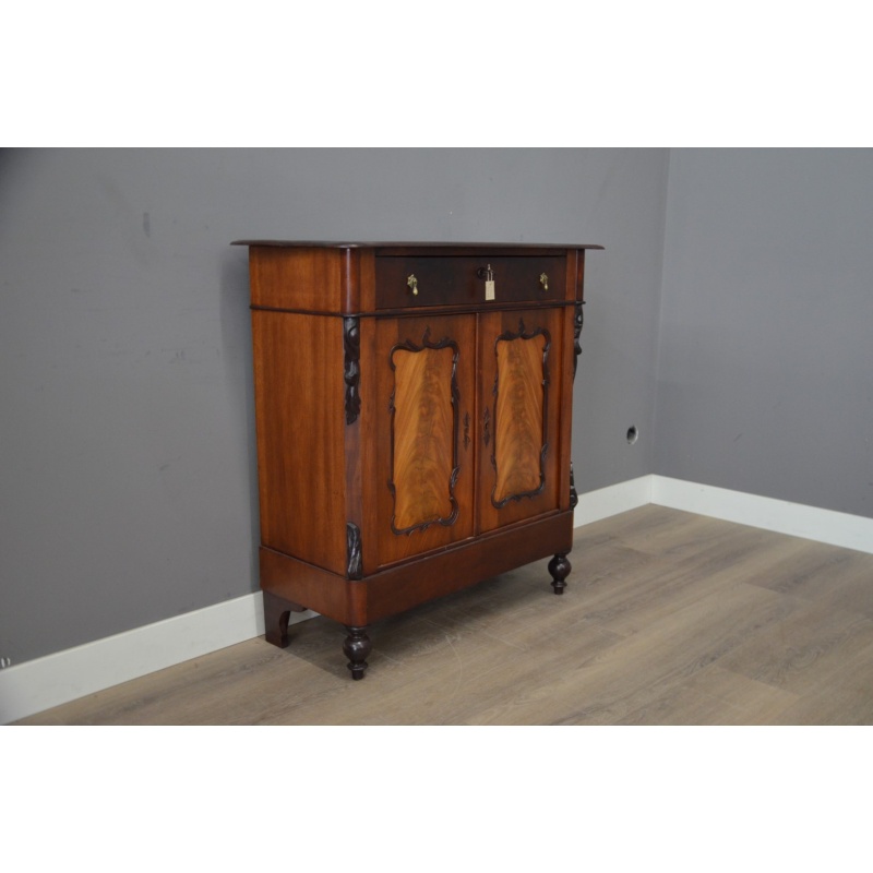 Antieke biedemeier mahonie commode