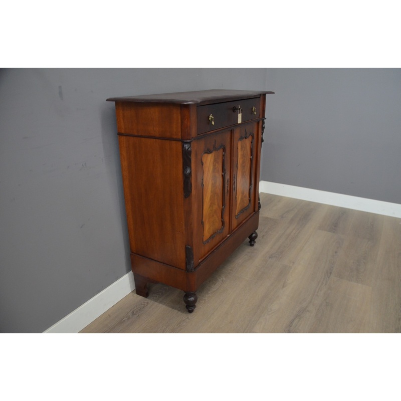 Antieke biedemeier mahonie commode