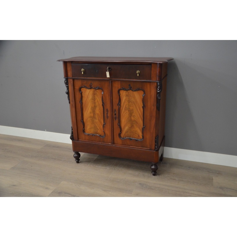 Antieke biedemeier mahonie commode